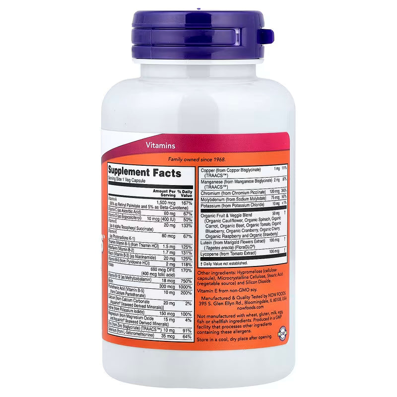 NOW - DAILY VITS MULTI - 120 Veg Capsules