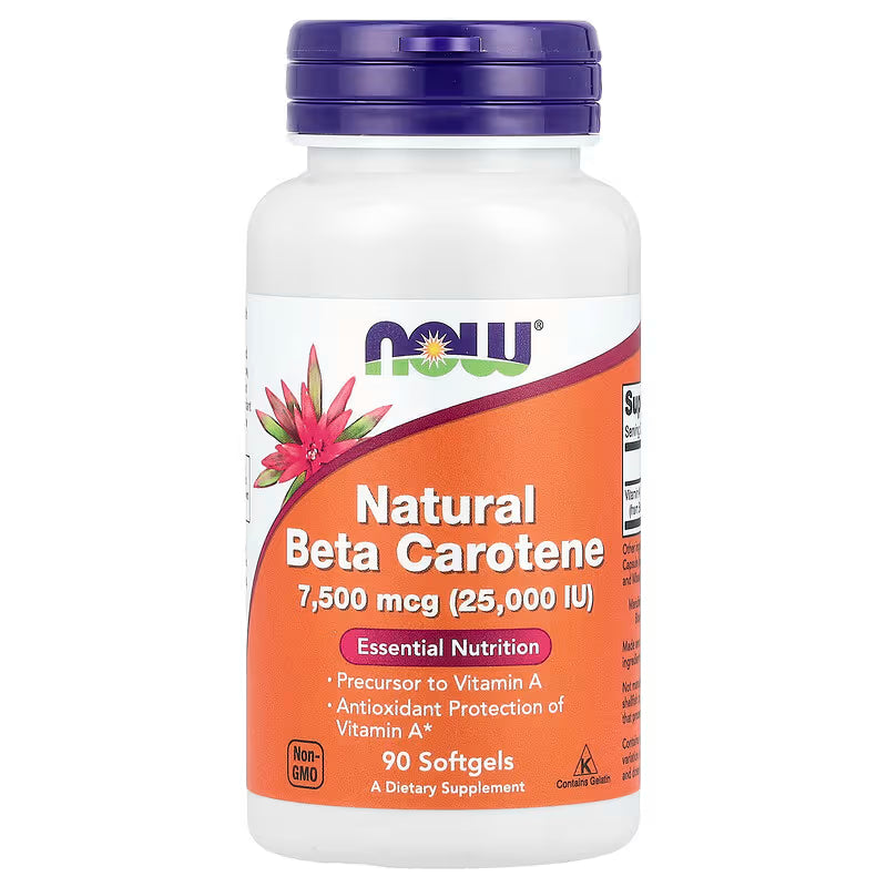NOW - NATURAL BETA CAROTENE 25,000 IU - 90 Softgels