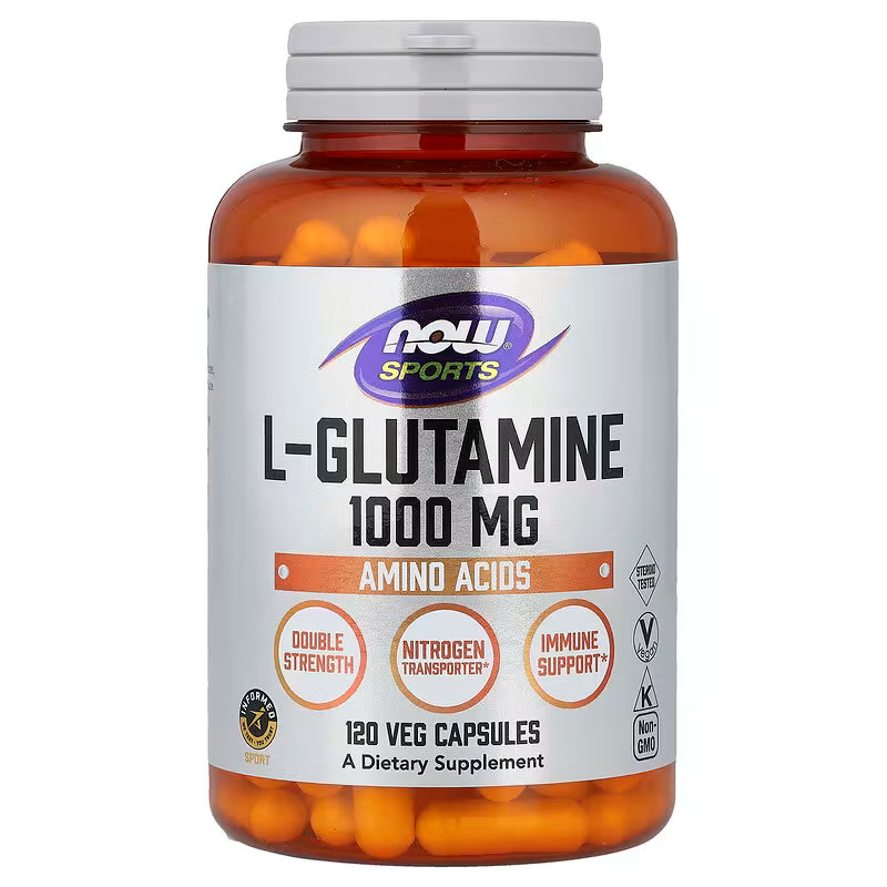 NOW SPORTS - L-GLUTAMINE 1000 MG - 120 CAPSULES
