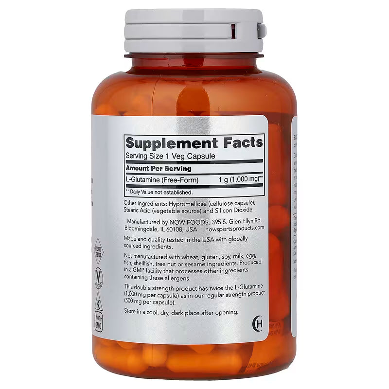 NOW SPORTS - L-GLUTAMINE 1000 MG - 120 CAPSULES