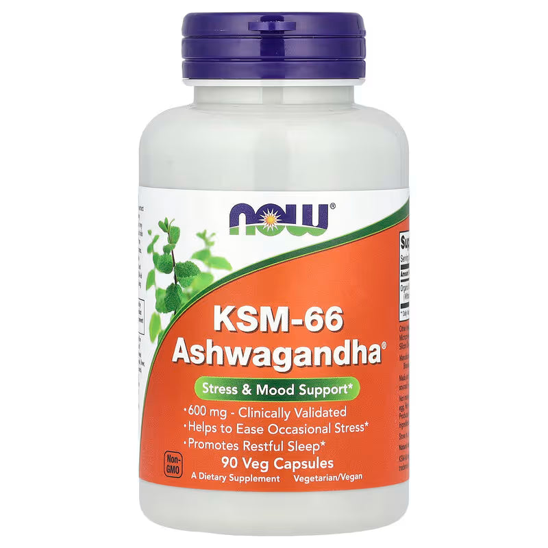 NOW - ASHWAGANDHA KSM-66® 600 MG - 90 Capsules