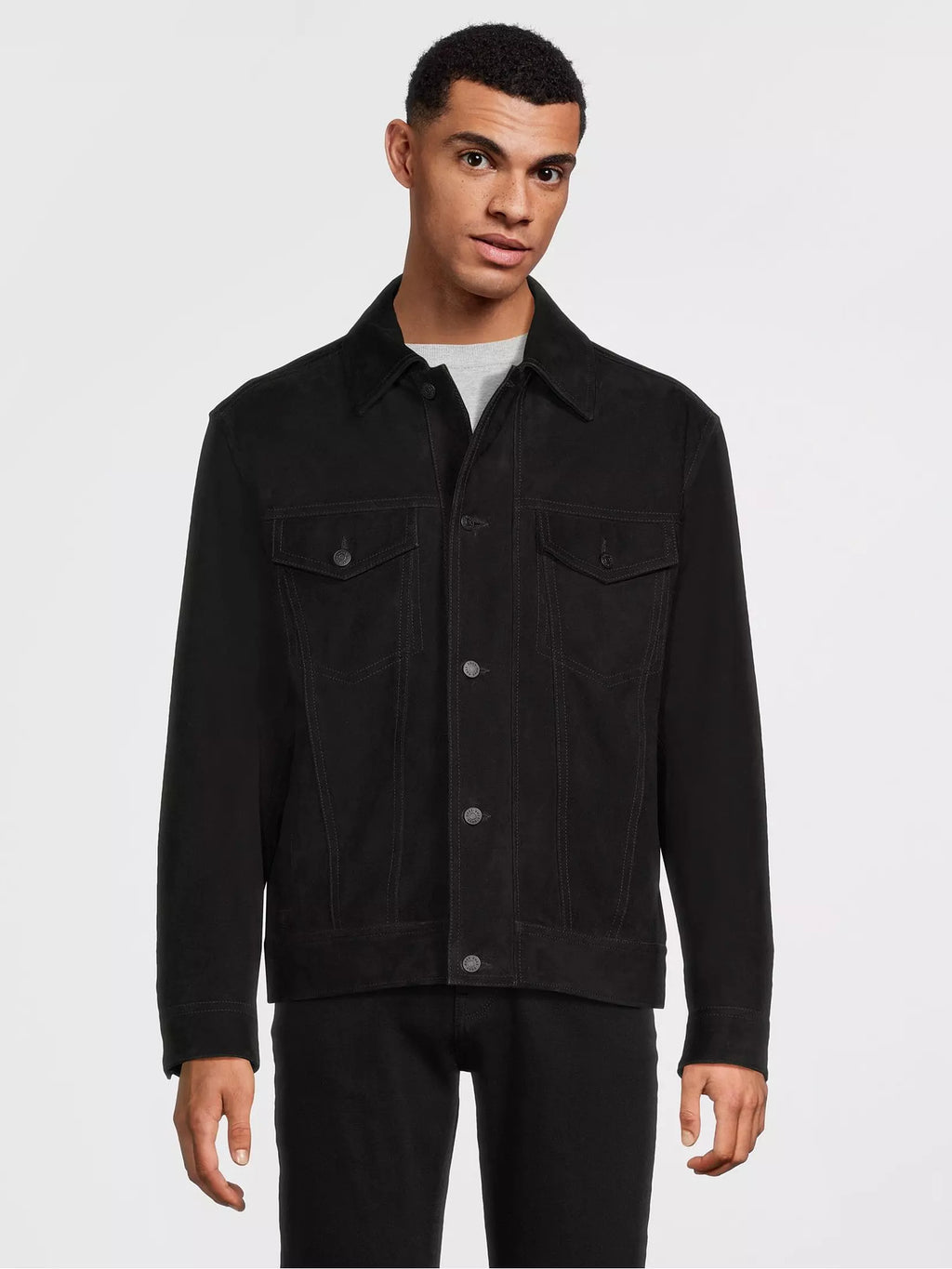 Boss Johot Suede Western Jacket - Black