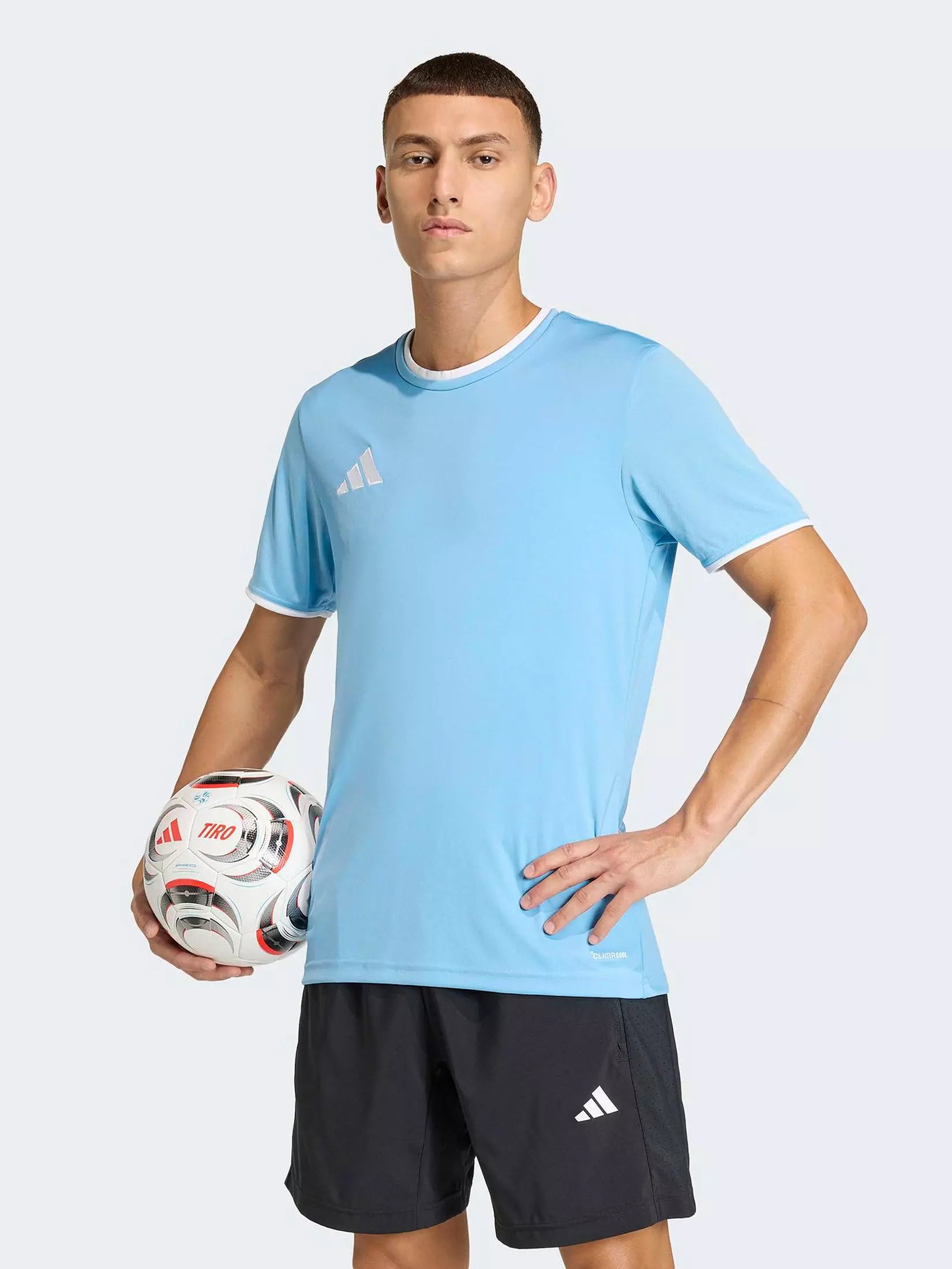 Adidas Mens Entrada 26 T-Shirt - Sky Blue