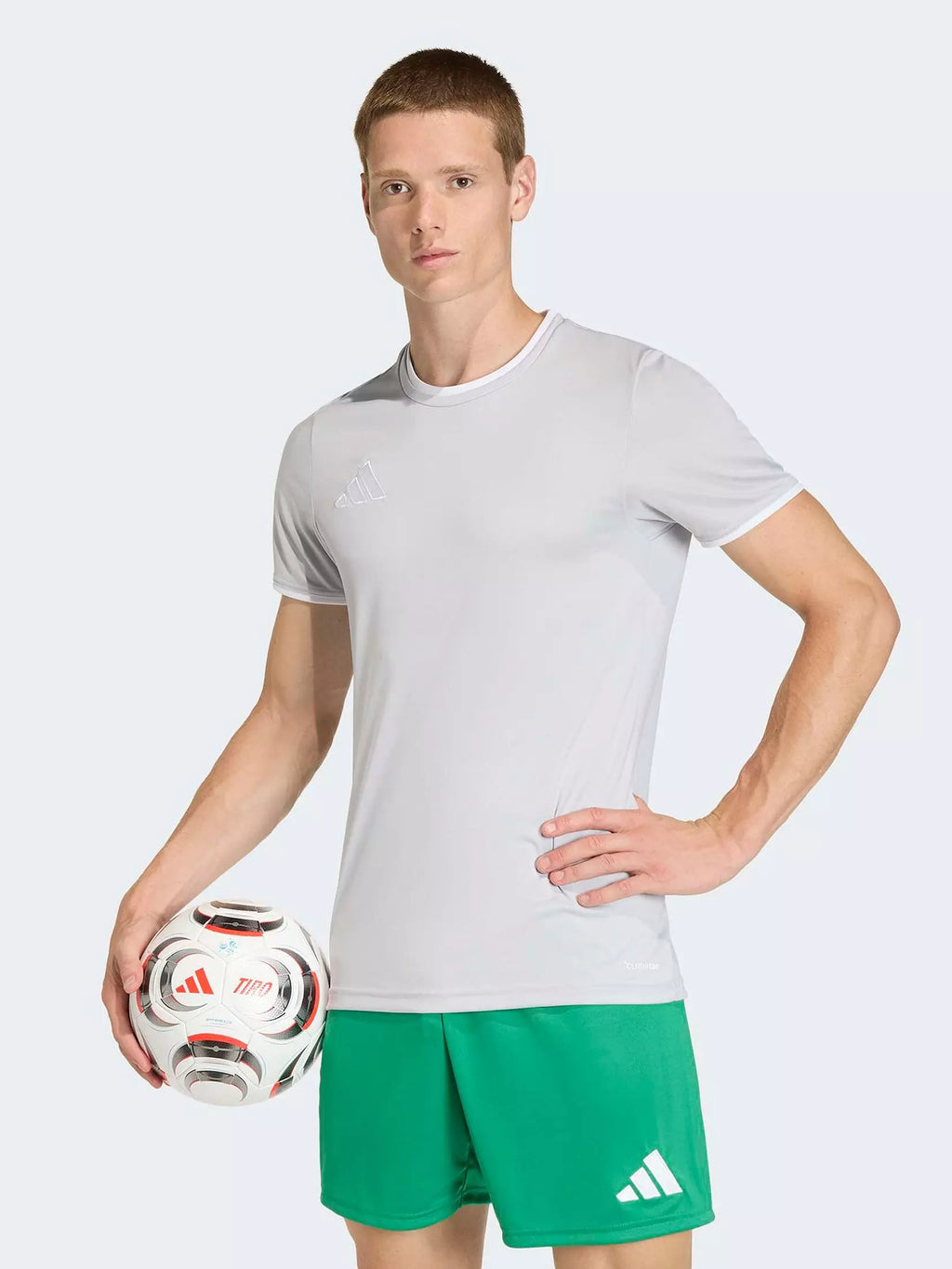 Adidas Mens Entrada 26 Football T-Shirt - Grey
